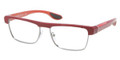 PRADA SPORT Eyeglasses PS 01EV QFG1O1 Top Amaranth On Orange 54MM
