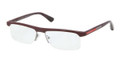 PRADA SPORT Eyeglasses PS 04CV QFD1O1 Bordeaux Demi Shiny 55MM