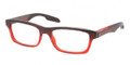 PRADA SPORT Eyeglasses PS 07CV JAV1O1 Striped Red 53MM
