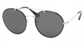 PRADA Sunglasses PR 53PS 1AB1A1 Slv Blk 54MM