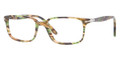 PERSOL Eyeglasses PO 3013V 974 Br Stripped Grn 51MM