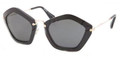 MIU MIU Sunglasses MU 06OS 1AB1A1 Blk Gray 53MM