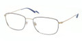 POLO Eyeglasses PH 1131 9116 Brushed Pale Gold Blue 53MM