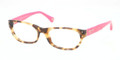 COACH Eyeglasses HC 6034 5102 Spotty Tort Fuchsia 50MM