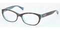 COACH Eyeglasses HC 6041 5116 Tort Teal 51MM