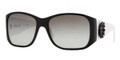 Versace VE4148B Sunglasses 366/11 Blk ON Wht GRAY Grad