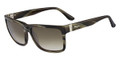 SALVATORE FERRAGAMO Sunglasses SF690S 319 Striped Khaki 58MM