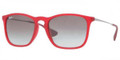 Ray Ban Sunglasses RB 4187 898/11 Transp Red 54MM