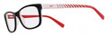 NIKE Eyeglasses 5509 001 Blk Wht Red 46MM