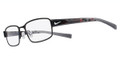 NIKE Eyeglasses 8075 026 Satin Blk Metallic Grey 52MM
