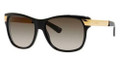 GUCCI Sunglasses 3611/S 0N3B Blk Yellow Gold 57MM