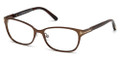 TOM FORD Eyeglasses FT5282 048 Shiny Dark Br 52MM