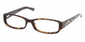Prada PR 15LV Eyeglasses 2AU1O1 HAVANA 53mm