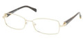 PRADA PR 59NV Eyeglasses 2AU1O1 Pale Gold 54-17-135