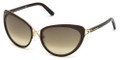 TOM FORD Sunglasses FT0321 28F Shiny Rose Gold / Grad Br 59MM
