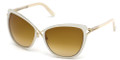 TOM FORD Sunglasses FT0322 32F Gold / Grad Br 59MM