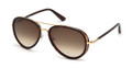 TOM FORD Sunglasses FT0341 28K Shiny Rose Gold / Grad Roviex 55MM