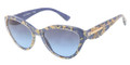 Dolce & Gabbana Sunglasses D G4199 27508F Leaf Gold On Azure 55MM