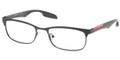 PRADA SPORT Eyeglasses PS 54DV 1BO1O1 Blk 53MM