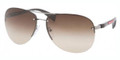PRADA SPORT Sunglasses PS 56MS 5AV6S1 Gunmtl 62MM