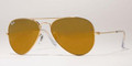 Ray Ban RB3025 Sunglasses W3274 Gold Crystal Gold Mirror
