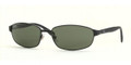 Ray Ban RB3247 Sunglasses 006 Matte Blk Crystal Grn