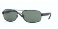 Ray Ban RB3273 Sunglasses 006 Matte Blk Crystal Grn