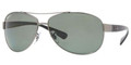 Ray Ban RB3386 Sunglasses 004/9A Gunmtl Polar Grn