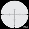 MOAR (non-illuminated) - With 1 MOA elevation and windage markings, more accurate range finding and hold-offs are possible on smaller targets at longer ranges. Combined with a floating center crosshair, this makes for a reticle extremely fast andeasy to use in the field. MOAR™ reticles in Nightforce 5.5-22x and 8-32x NXS models have a 20 MOA scale below centerline (at left). Reticles in 3.5-15x models have an additional 10 MOA scale below center.