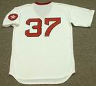 BILL LEE Boston Red Sox 1975 Majestic Cooperstown Home Throwback Baseball Jersey