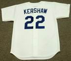 CLAYTON KERSHAW Los Angeles Dodgers 2014 Home Majestic Baseball Throwback Jersey - BACK