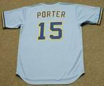 Darrell Porter 1975 Milwaukee Brewers Cooperstown Away MLB Throwback Baseball Jerseys - BACK