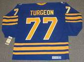 PIERRE TURGEON Buffalo Sabres 1989 CCM Vintage Throwback Away NHL Hockey Jersey