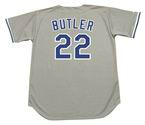 BRETT BUTLER Los Angeles Dodgers 1992 Away Majestic Baseball Throwback Jersey - BACK