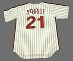 BAKE McBRIDE Philadelphia Phillies 1980 Majestic Cooperstown Throwback Home Baseball Jersey