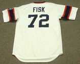 CARLTON FISK Chicago White Sox 1985 Majestic Throwback Baseball Jersey - BACK
