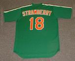 DARRYL STRAWBERRY New York Mets 1985 Majestic "St. Patrick's Day" Baseball Throwback Jersey - BACK