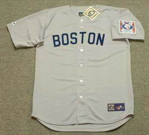 TED WILLIAMS Boston Red Sox 1939 Away Majestic Throwback Baseball Jersey - FRONT