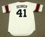 TOM SEAVER Chicago White Sox 1985 Home Majestic Throwback Baseball Jersey - BACK