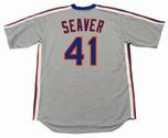 TOM SEAVER New York Mets 1983 Majestic Cooperstown Throwback Away Baseball Jersey