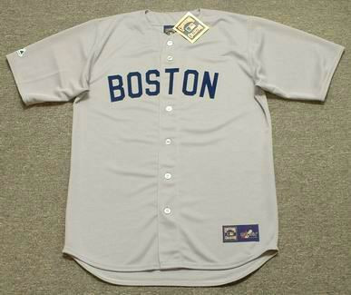 BOSTON RED SOX 1980's Away Majestic Throwback Personalized MLB Jerseys - FRONT