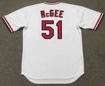 WILLIE McGEE St. Louis Cardinals 1982 Home Majestic Throwback Baseball Jersey - BACK