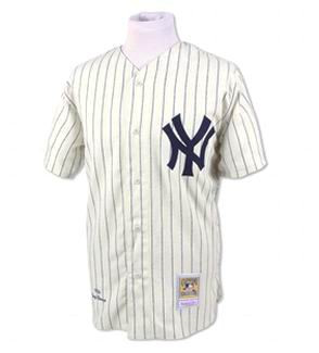 Men's New York Yankees Yogi Berra Mitchell & Ness Cream/Navy
