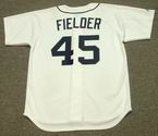 CECIL FIELDER Detroit Tigers 1990 Home Majestic Throwback Baseball Jersey - BACK
