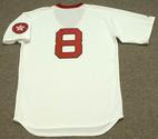 CARL YASTRZEMSKI Boston Red Sox 1975 Majestic Home Cooperstown Throwback Jersey - BACK