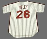 CHASE UTLEY Philadelphia Phillies 1980's Majestic Cooperstown Throwback Home Baseball Jersey