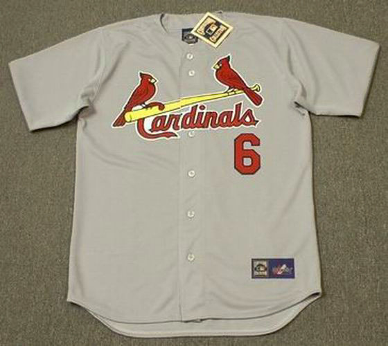 STAN MUSIAL St. Louis Cardinals 1962 Majestic Cooperstown Throwback Away Baseball Jersey ...