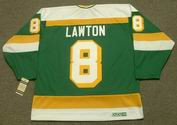 BRIAN LAWTON Minnesota North Stars Jersey 1985 CCM Vintage Throwback NHL - BACK
