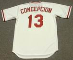 DAVE CONCEPCION Cincinnati Reds 1975 Majestic Cooperstown Home Baseball Jersey