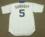 BJ Surhoff 1987 Milwaukee Brewers Cooperstown Home MLB Throwback Baseball Jerseys - BACK